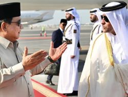 Prabowo Sambut Menteri Pertahanan Qatar di Istana Merdeka